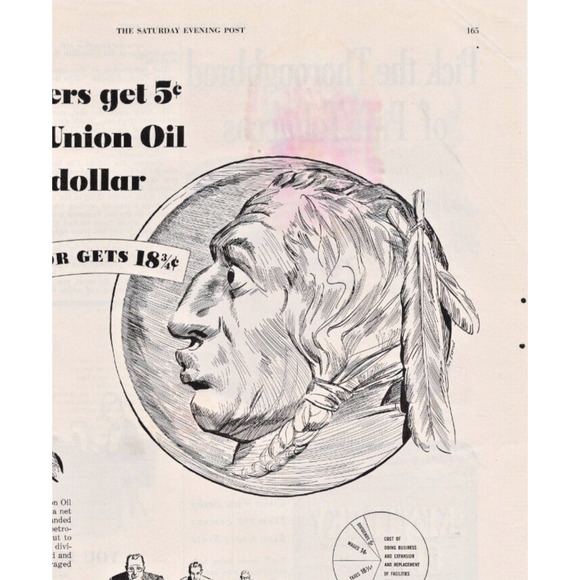 Vintage Original Union Oil Company Large Magazine Advertisement B&W 1950s - Picture 3 of 4